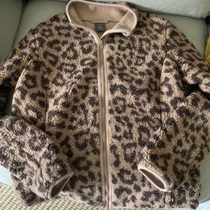 Joe Fresh leopard print Sherpa